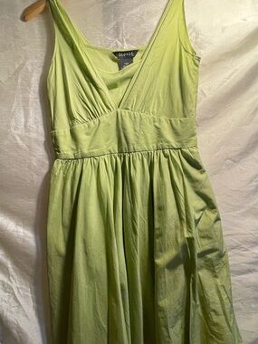 Bright Lime Green Flowy  dress